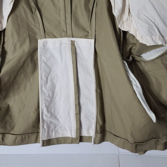 COMME DES GARCONS Curved Front Tailored Dart Jacket RO-J021 Khaki/Beige L NWOT - Picture 15 of 16